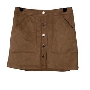 House of Harlow Light Brown Faux Suede‎ Mini Skirt Size S